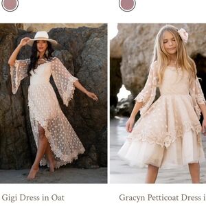 Mommy And Me Matching Gigi Dress In Oat